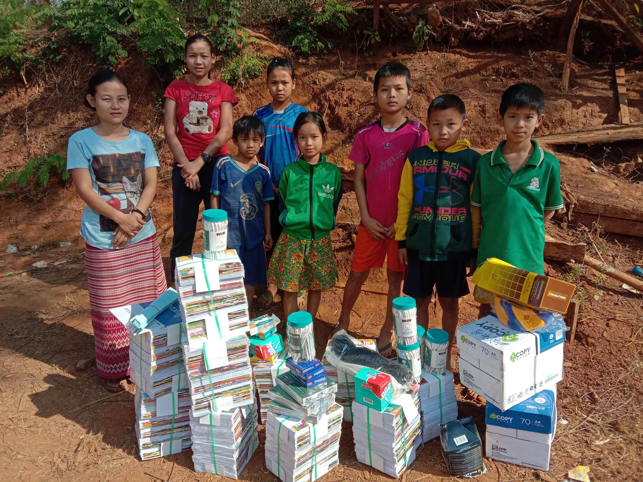 School supplies arriving in Karen State in Burma – Jan. 2023